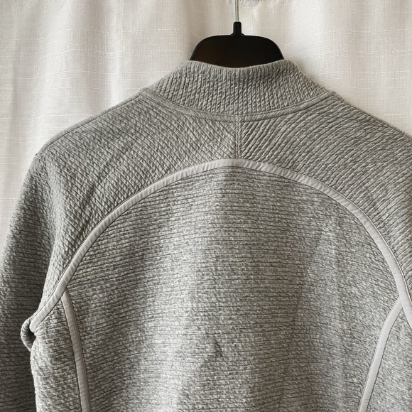 Lululemon On Repeat Bomber coat Heathered Core Lt Grey Textured Full Zip Size 4 - Picture 8 of 12